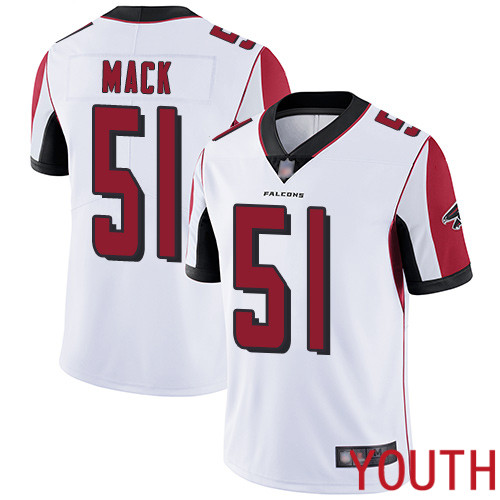 Atlanta Falcons Limited White Youth Alex Mack Road Jersey NFL Football #51 Vapor Untouchable->youth nfl jersey->Youth Jersey